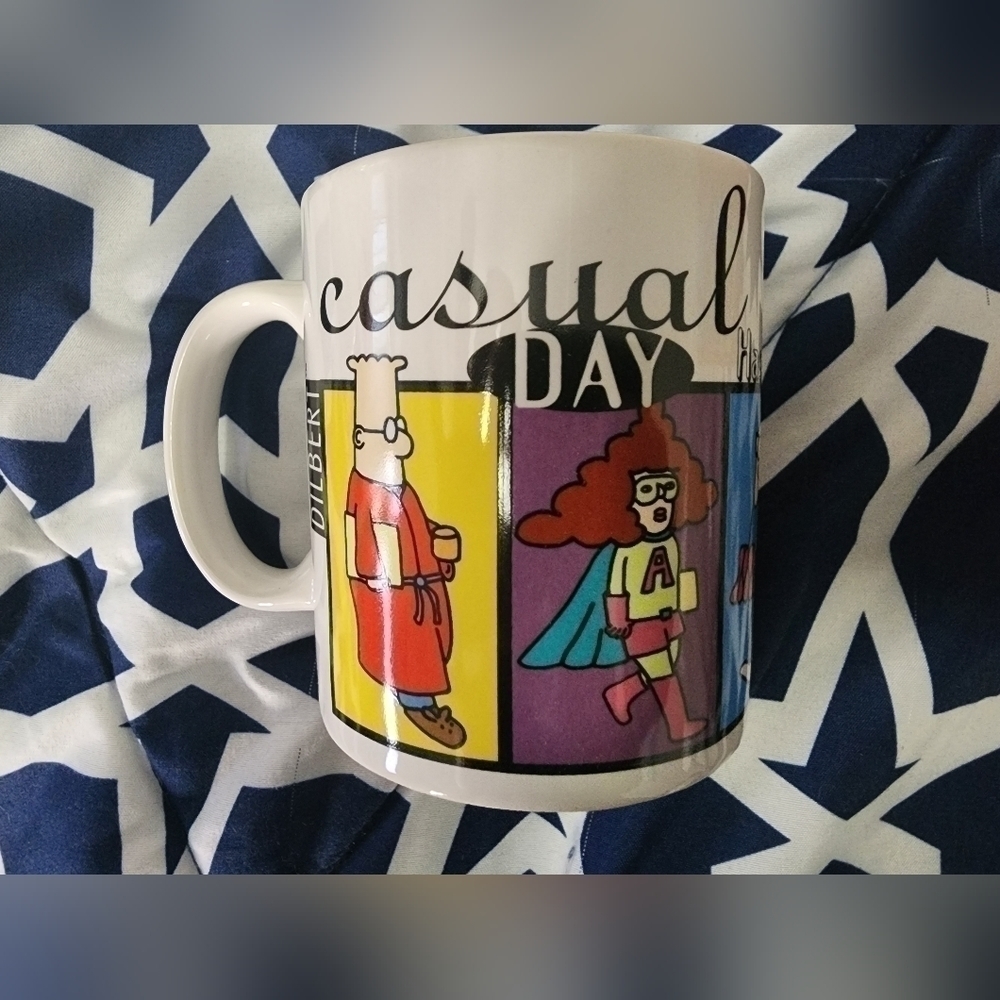 Vintage Dilbert Casual Day Mug with original box